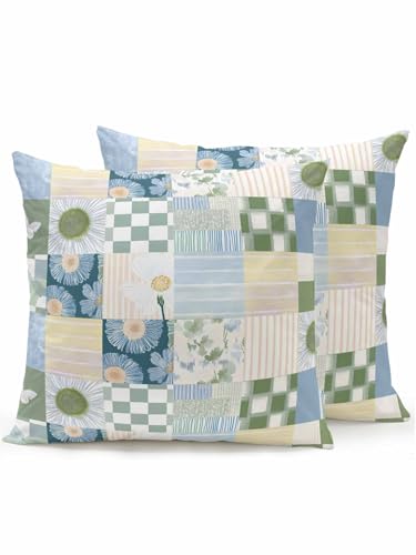 Atuitaisyou ������ �a�� �� �`�F�b�N�� �p�b�`���[�N �F �l�p�� �w���� �s���[ ����� �􂦂� ���ɑ΍� ���z�c �h�� �ӂ�ӂ� �N�b�V���� �\�t�@ �������� �C���e���A �ƒ�p �Ɩ��p 45×45cm 2���Z�b�g