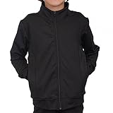 STRETCH IS COMFORT Boy's Dance Cheer Performance Warm Up Jacket Small Black