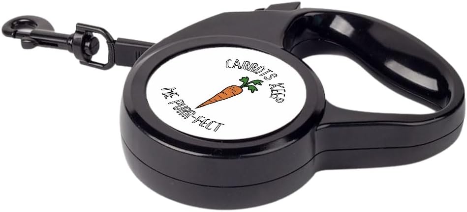 Carrots Keep Me Purr-FECT Retractable Pet Leash - Gifts for Pet - Pet Gifts for Carrot Lovers - 197 inches
