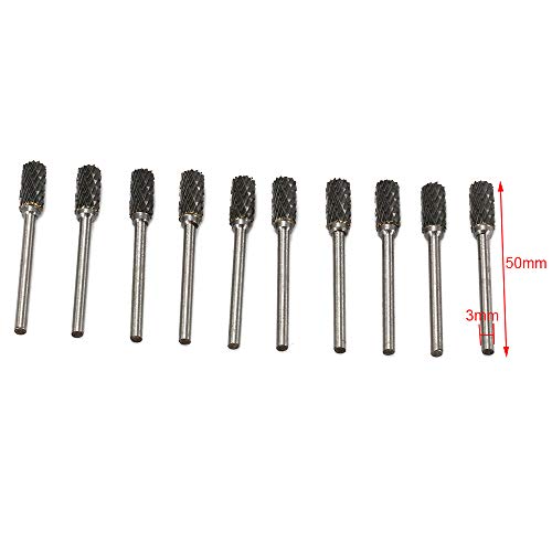 Set de 10 fresas de carburo de tungsteno 6mm miniatura 2