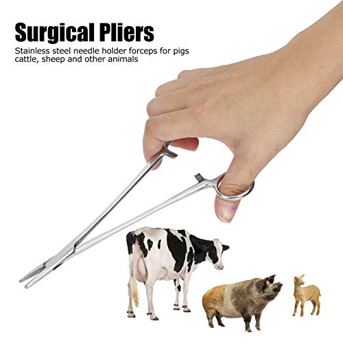 Longzhuo18 cm Nadelklemmhalter Edelstahl-Nähzange Chirurgische Zange für veterinärmedizinische Zwecke