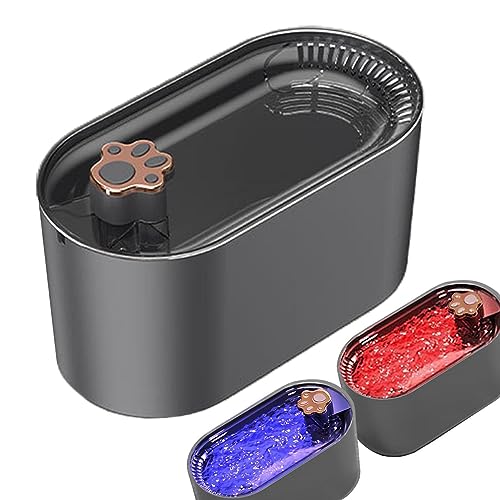 ペット用噴水器, 低騒音ペットウォーターディスペンサー, 低騒音猫用水飲み場3L 犬用噴水、静かな 3 層濾過を備えたウォーターディスペンサー、ペットと犬用の犬用ウォーターボウルディスペンサー