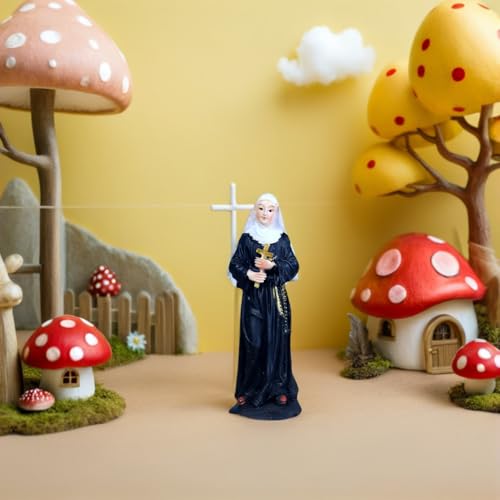 10 Figuras de Resina de Monja Sagrada para Decoración miniatura 3