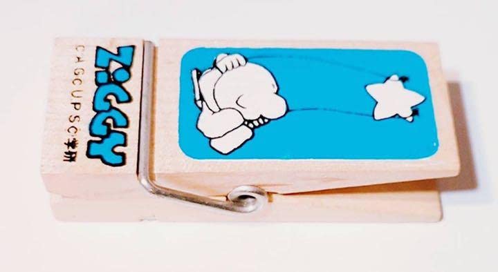 Amazon.co.jp: 1970年代ジギーziggy学研ロゴGAKKEN木製クリップ文房具