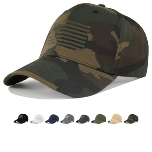 CYGTE American Flag Baseball Hat - XL, XXL, 3XL Plus/Regular Size Men’s Cotton Structured Patriotic Ball Cap, Camo, XXL