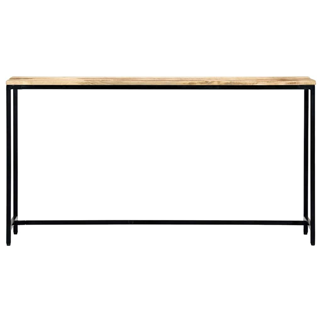 Tavolo consolle in legno massello con manico 140 x 35 x 76 cm con gambe in