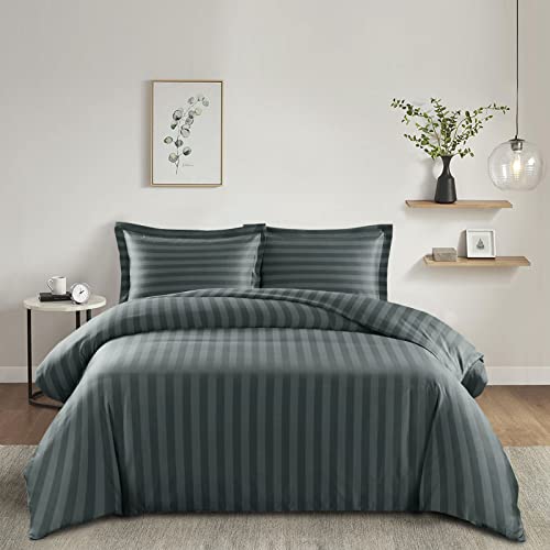 Parure de lit satin anthracite pour transformer votre chambre en suite - 3