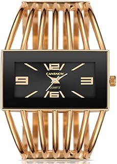 ManChDa Bangle Watch Bracelet Style Wrist Watch Square Dial No Clasp Quartz Watch for Women Gift for Mother and Wife