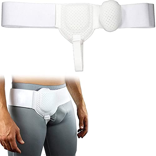 YOPON Cinturón de hernia inguinal para hombres, correa de cintura ajustable, lado izquierdo o derecho, braguero de soporte de hernia inguinal para hombres después de l(Size:1pcs,Color:Blanco)