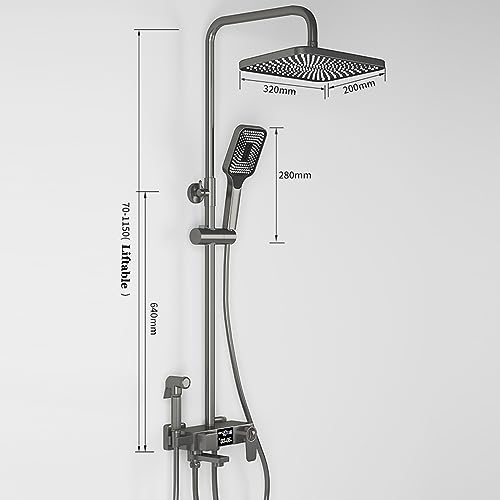 Ensemble combiné de douche thermostatique avec mitigeur de baignoire pivotant