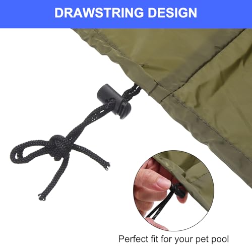 PATIKIL Square Hot Tub Cover 78.7 x 78.7 x 11.8 Inch, Coffee - Image 4