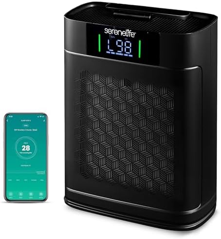 SereneLife Purificador de ar HEPA para casa – WiFi inteligente e ...