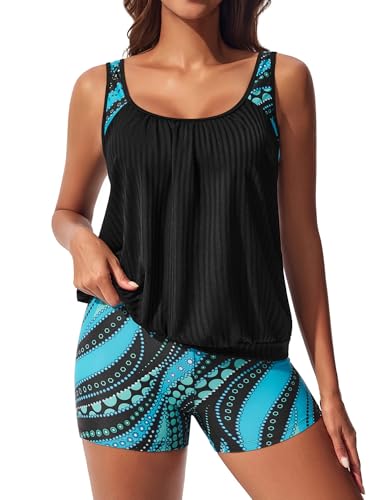 Hanna Nikole 2025 Tankini Damen Set Freizeit U-Ausschnitt Bademode...