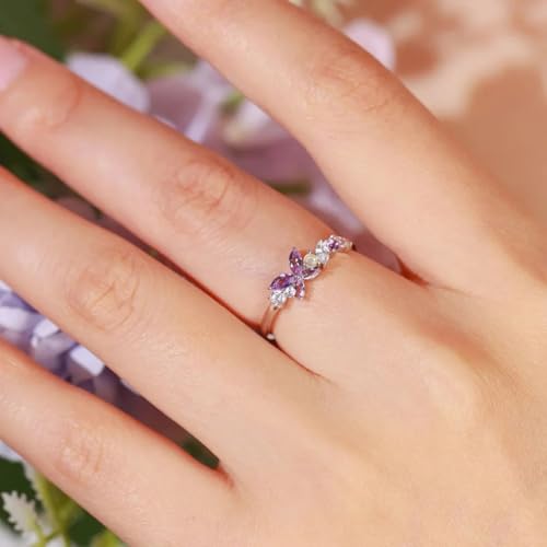 Image of Zarkan Silver 925 Hallmark Butterfly Rings