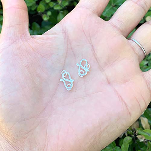 10Pcs Adabele Authentic 925 Sterling Silver S Hook Eye Clasp Connector 10Mm (0.39 Inch) With Soldered Rings For Jewelry Making Findings Ss191 #TOP1