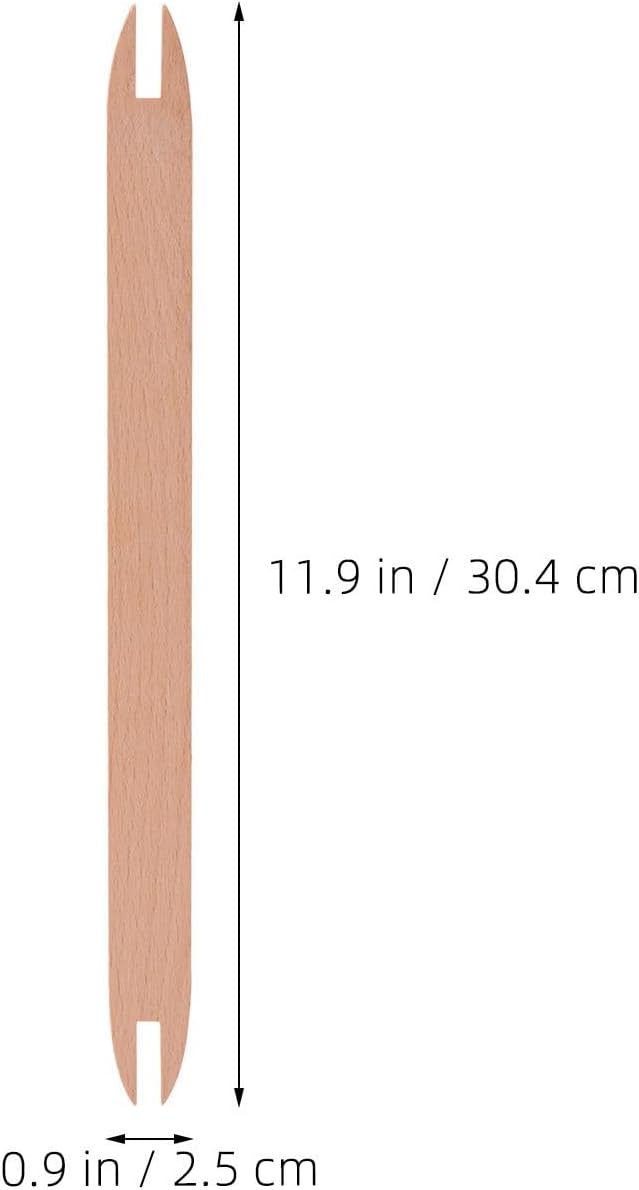 IWOWHERO 4pcs Wooden Weaving Shuttle - Knitting Tool Sewing Accessories - Sweater Scarf Tapestry Weaving Sticks for DIY Knitted Making Handmade Crafts
