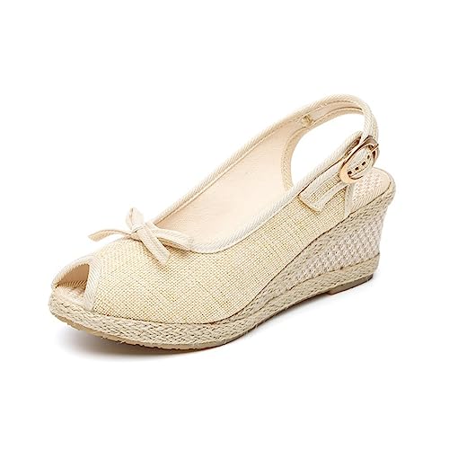 Sandales à plateforme Purubylley pour femme avec sangle et joli nœud