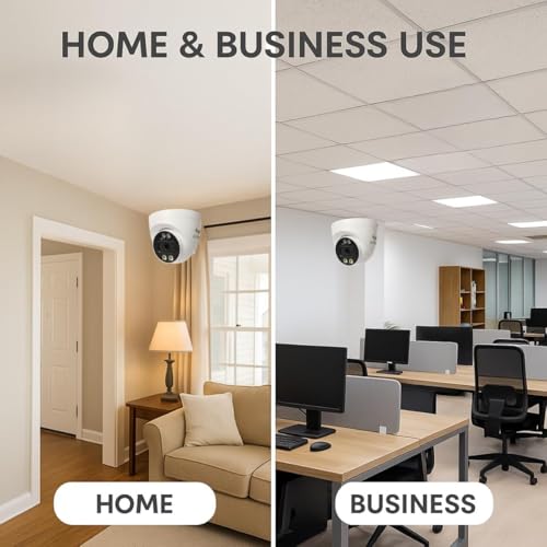Image of Guard+ Smarthome 5MP Indoor Dome Wired CCTV Ethernet IP Camera for Home, Built in Audio, Night Vision+Star Light, Compatible with ONVIF & Cp Plus NVR, 2 Year Warranty (S-5 MP Dome IP Camera)
