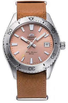 Orologio ORIENT Sport Diver Mako 40mm Pelle Albicocca - RA-AC0Q05P10B - RA-AC0Q05P
