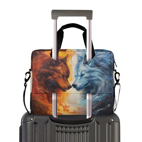 Maletín para portátil ALAZA Ice Wolf & Fire Wolf 13-15.6" miniatura 3