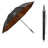 YLINNB Auto Regenschirm für Aston Martin Vantage/DB12/DBX/Vanquish/Valhalla/Valour, Faltender UV Regenschirm Sonne und Regen Ergonomischem Griff Sun ZubehöR,A Gold-Plated Handle