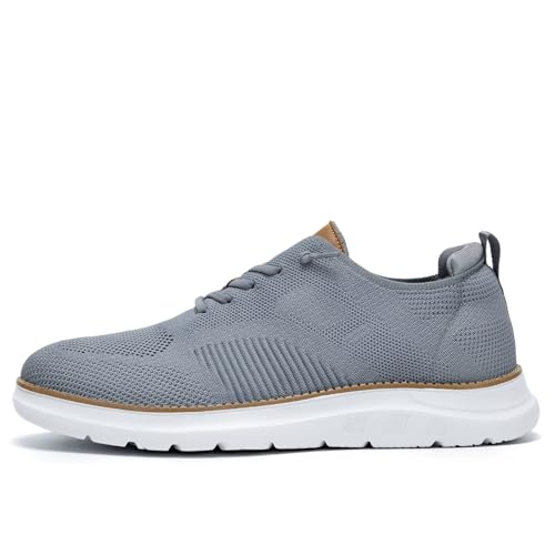 Image of Mens Oxfords Casual Fashion Slip on Shoes Dress Business Sneakers Mesh Work Comfortable Lightweight Soft Sole