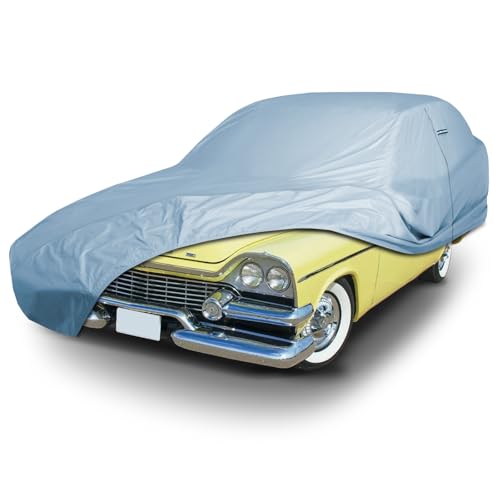 Image of iCarCover Premium Car Cover for 1955-1959 Dodge Lancer 2-Door, 4-Door Heavy Duty Waterproof All-Weather Automobiles Custom Fit Indoor Outdoor UV Snow Protection Covers with Straps and Bag