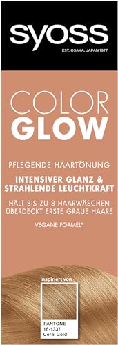 SYOSS COLORGLOW Pflegende Haartönung Tiefes Braun Semi-permanente Coloration Stufe 1, 3 x 100 ml (Coral Gold)