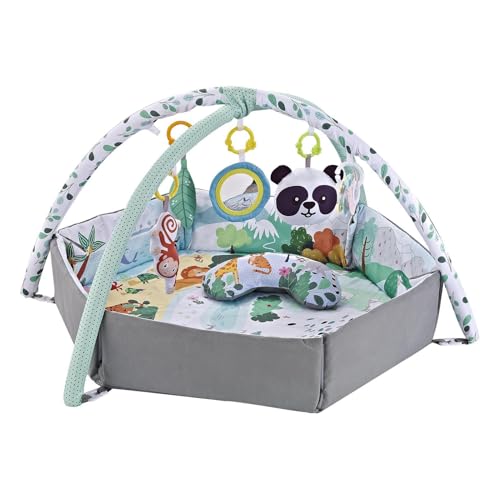 Tuxuseo Esterilla de juegos de gimnasio para bebés, juegos de gimnasio para niñas, esterilla sensorial para actividades de juego infantil con juguetes. Juegos preescolares para cojín de arrastre para