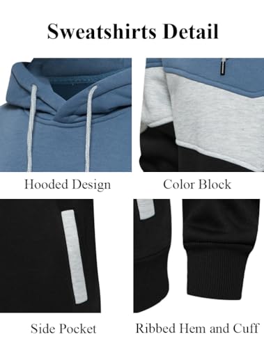 Lavnis Men's Tracksuits Sweatsuits for Men Hoodie Athletic Track Suits 2 Piece Set Casual Hooded Outfits4