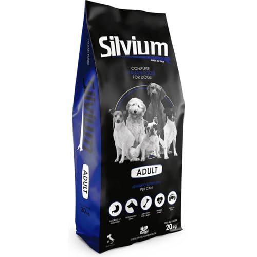 Pet's Garden Silvium Adult Crocchette per Cani Adulti Taglia Grande Alimento Cibo Secco Completo e Bilanciato Ideale per Cani di Tutte le Razze Sacco da 20Kg Prodotto Italiano