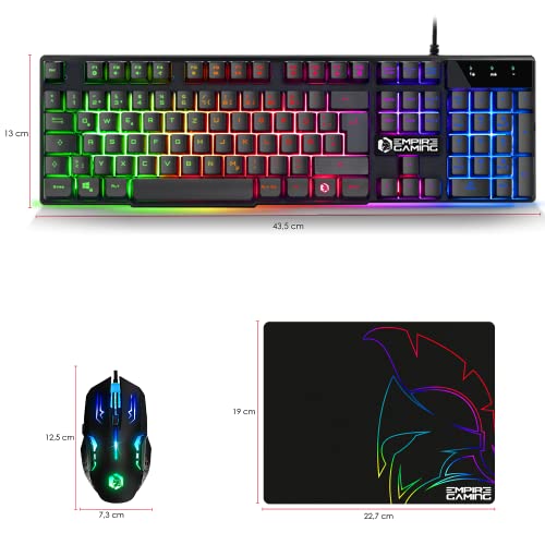 EMPIRE GAMING - Pack 3 in 1 MK800 - Gaming-Tastatur QWERTZ Deutsche RGB 105 Tasten 19 Anti-Ghosting-Tasten -Ergonomische RGB Gamer-Mouse 2400 DPI -Mousepad -PC PS4 PS5 Xbox One/Series Mac - Image 7