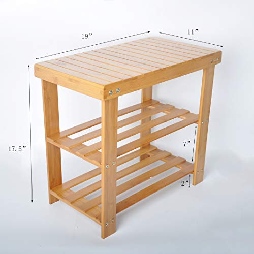 KARMAS PRODUCT 2-Tier Shoe Bench Organizing Storage Shelf