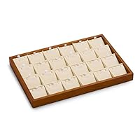 Oirlv Wooden Jewellery Drawer Organiser Tray Earring Ring Necklace Bracelet Display Showcase Jewelry Storage Trays, Jewelry Inserts Tray for Drawer, Jewelry Trays Organizer