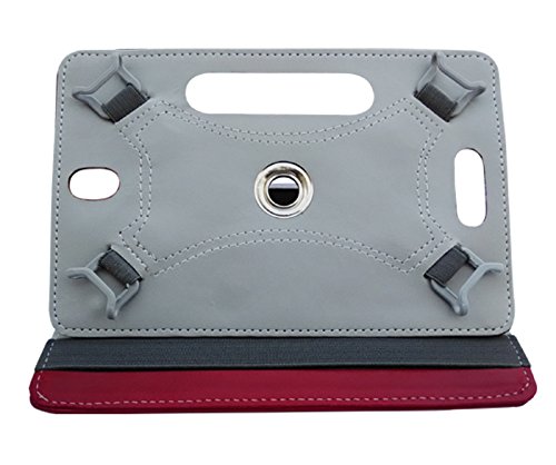 Image of Fastway Rotating Leather Flip Case Cover for Amazon Fire HD 8 Tablet (Red)
