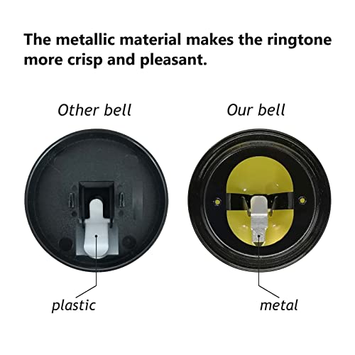 2 Pack Call Bell, 3.35" Diameter Metal Bell, Service Bell For Desk, Hotels, School, Restaurant, Smile Yellow #TOP4