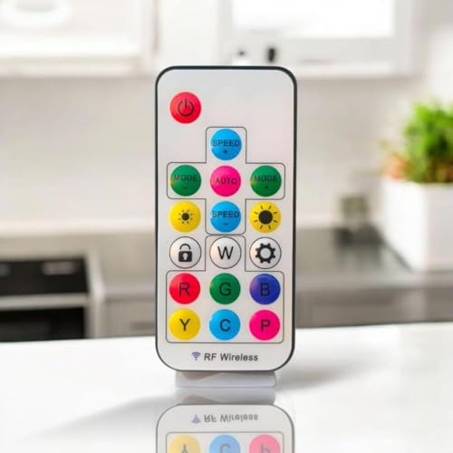 Image of Auslese RGB Pixel LED Controller WS2811 WS2812B 3 Pin Addressable Strip Lights 17 Key RF Remote Wireless Room Lighting Effects Home Decor