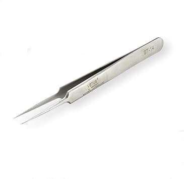 Vetus Tweezer ST-14 Non-magnetic Stainless Steel Pointed Tip
