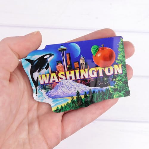 Imán acrílico con forma del estado de Washington, 3.25x2.25 in miniatura 3