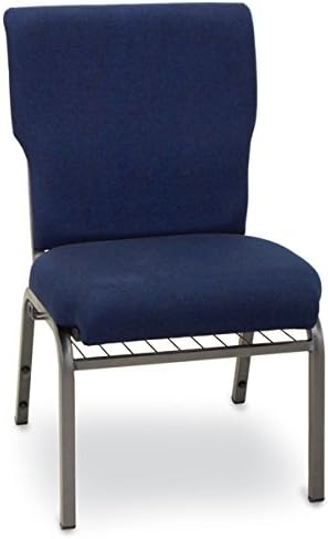McCourt 10530 Auditorium Stack Chair, Standard Fabric, Single, Navy Blue