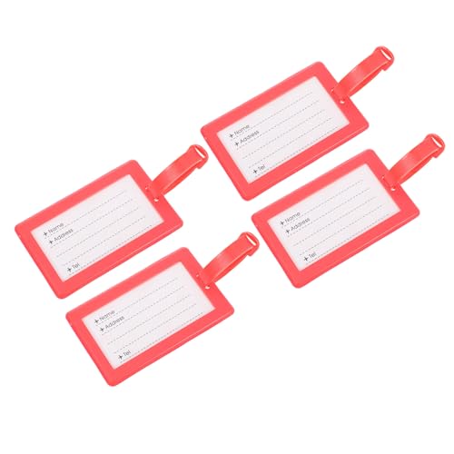 Artibetter 4piezas Etiquetas Equipaje de Silicona Creativas con Diseño de Dibujos Animados Etiquetas de Identificación Duraderas y Resistentes para Maletas de Viaje