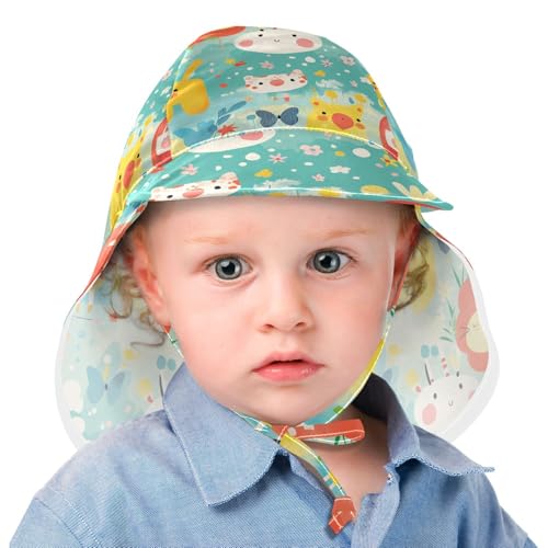 Cartoon Colorful Childish Funny Baby Sunhat Baby Boys' Beach Toddler Girl UV Protection Wide Brim Beach Essentials2