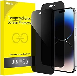 JETech Prywatność Pełny Pokrycie Ochraniacz Ekranu dla iPhone 14 Pro 6,1 Cala, Screen Protector Antyszpieg Szkło Hartowane Film Folia, Przyjazny dla Przypadku, 2 Sztuki