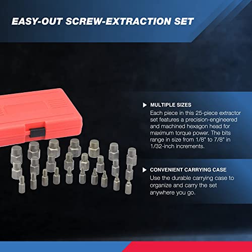 NEIKO 04204A Hex-Head Multispline Screw and Bolt Extractor Set, Easy-Out Screw Extraction, Broken Bolt Remover - Image 3