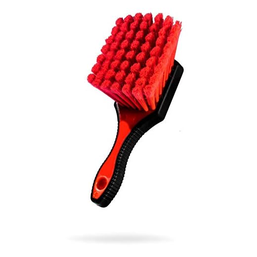 Adam's Polishes Wheel Brush Car Detailing Brush for Wheel Cleaner & Rim Cleaner Detailing Supplies | Soft Bristles & Rubberized Short Handle Brush Kit for Brake Dust Car Wash Care