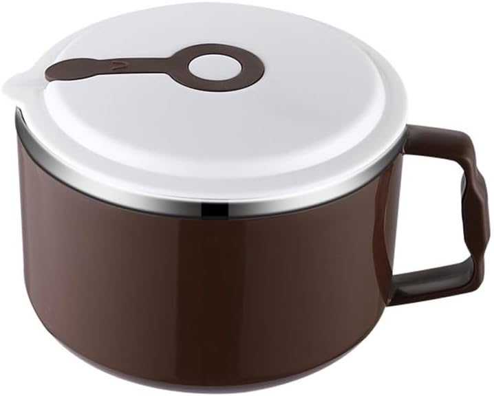 Stainless Steel Noodle BowlDouble Insulated BowlDrainable Instant BowlStudent Rice Bowl(A)