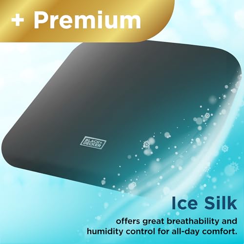 BLACK+DECKER Car Seat Cushion with Memory Foam – Ice Silk Portable Driver & Car Seat Pad for Pain Relief – Non-Slip Back, Washable Cover – Office Chair, Wheelchair, Travel Use, Black by BLACK+DECKER - Used condition - Image 3