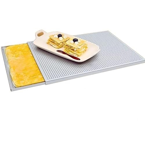 Perforowana forma do pieczenia Mille Feuille, 39,5 x 29,5 cm, prostokątne formy do ciasta, taca do pieczenia chleba z otworami