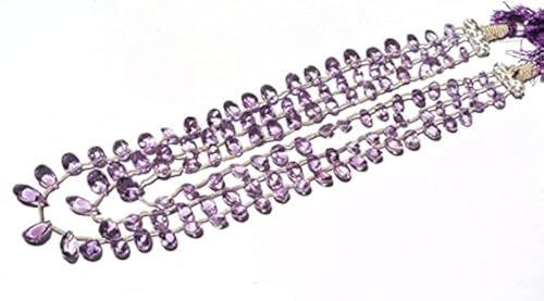 Améthyste véritable en perles poires pour imaginer vos bijoux d'été