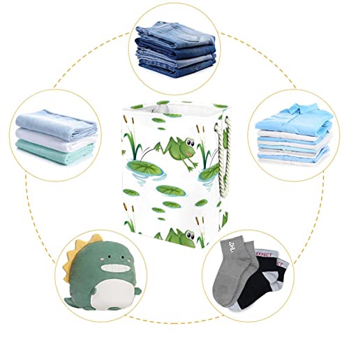 Panier à linge personnalisé déco grenouille pour une salle de bain ordonnée